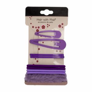 Accesorios Para Cabello Ligas Y Vinchas Purpura HAIR WITH FLAIR X8 Uds