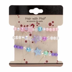 Pulseras De Niñas Con Estrellas HAIR WITH FLAIR X3 Uds