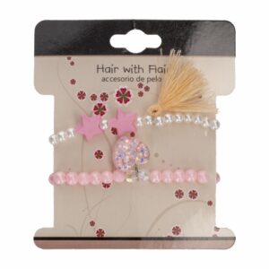 Pulseras De Niñas Con Corazón HAIR WITH FLAIR X2 Uds