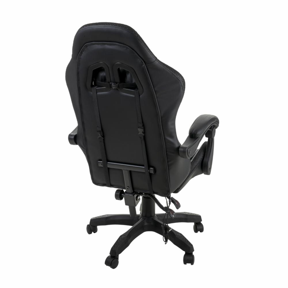 Silla Gamer Con Luz Azul Led Negro HY Luz Led Azul - Imagen 3