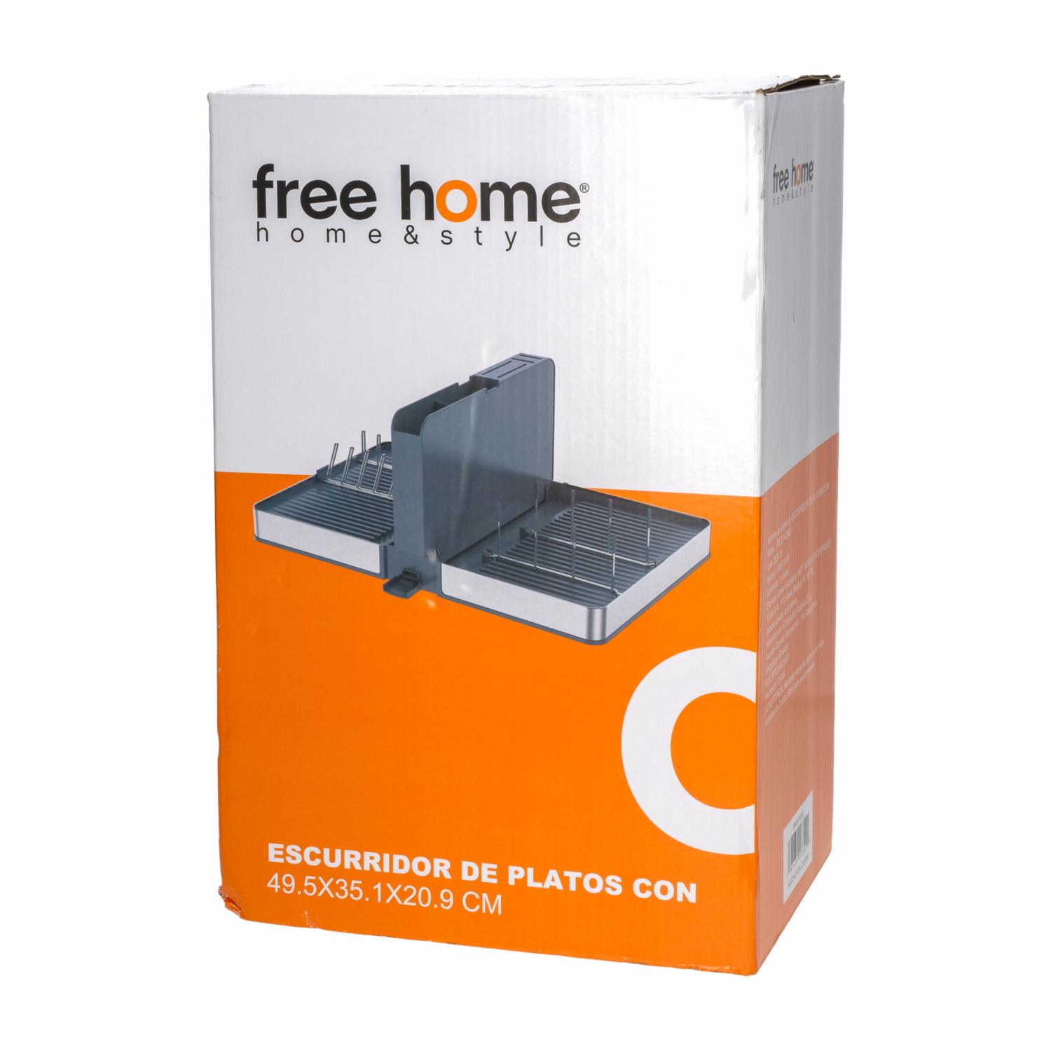 Escurridor De Platos Con División Central Premium FREE HOME 48.8X35.1X20.7 CM - Imagen 2