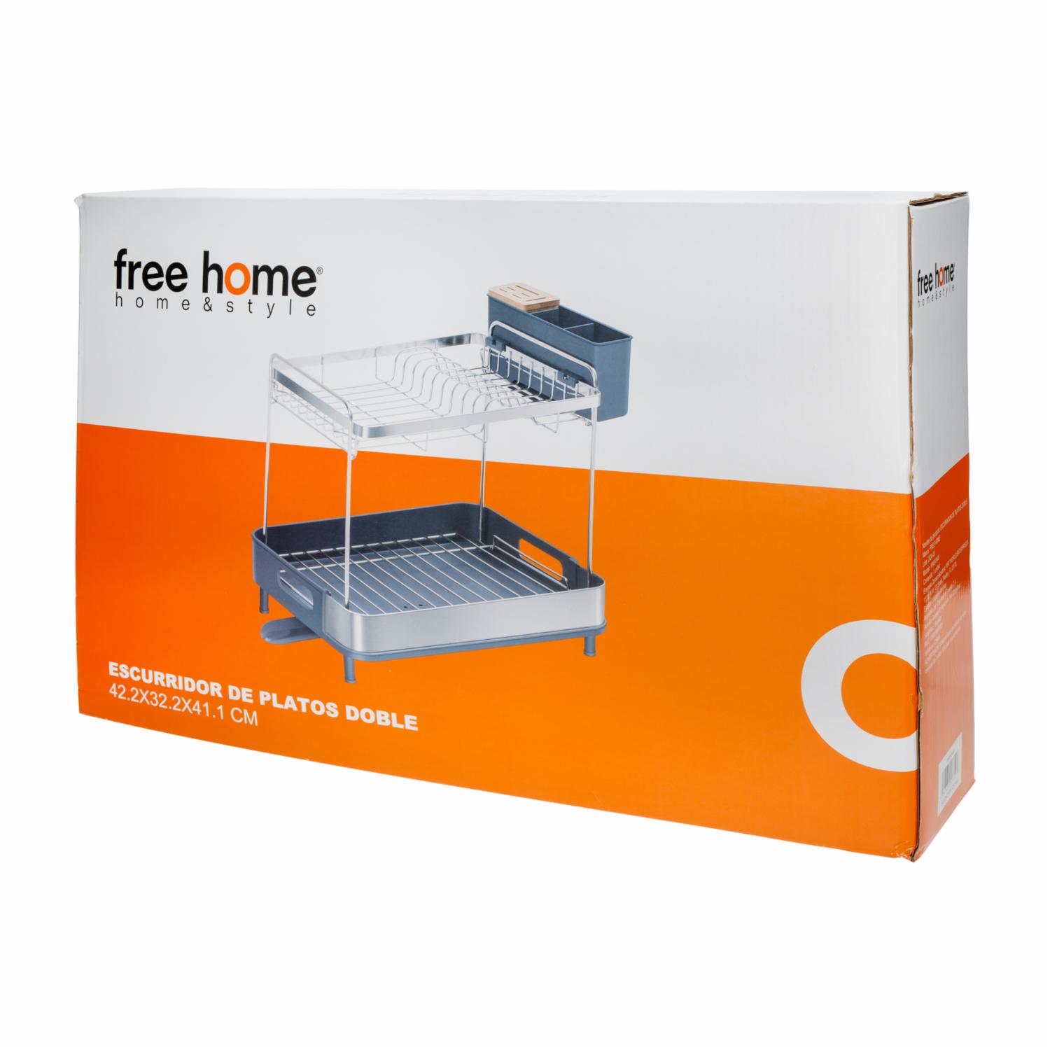 Escurridor De Platos Doble Altura Premium FREE HOME 46.6X32.1X41.3 CM - Imagen 2