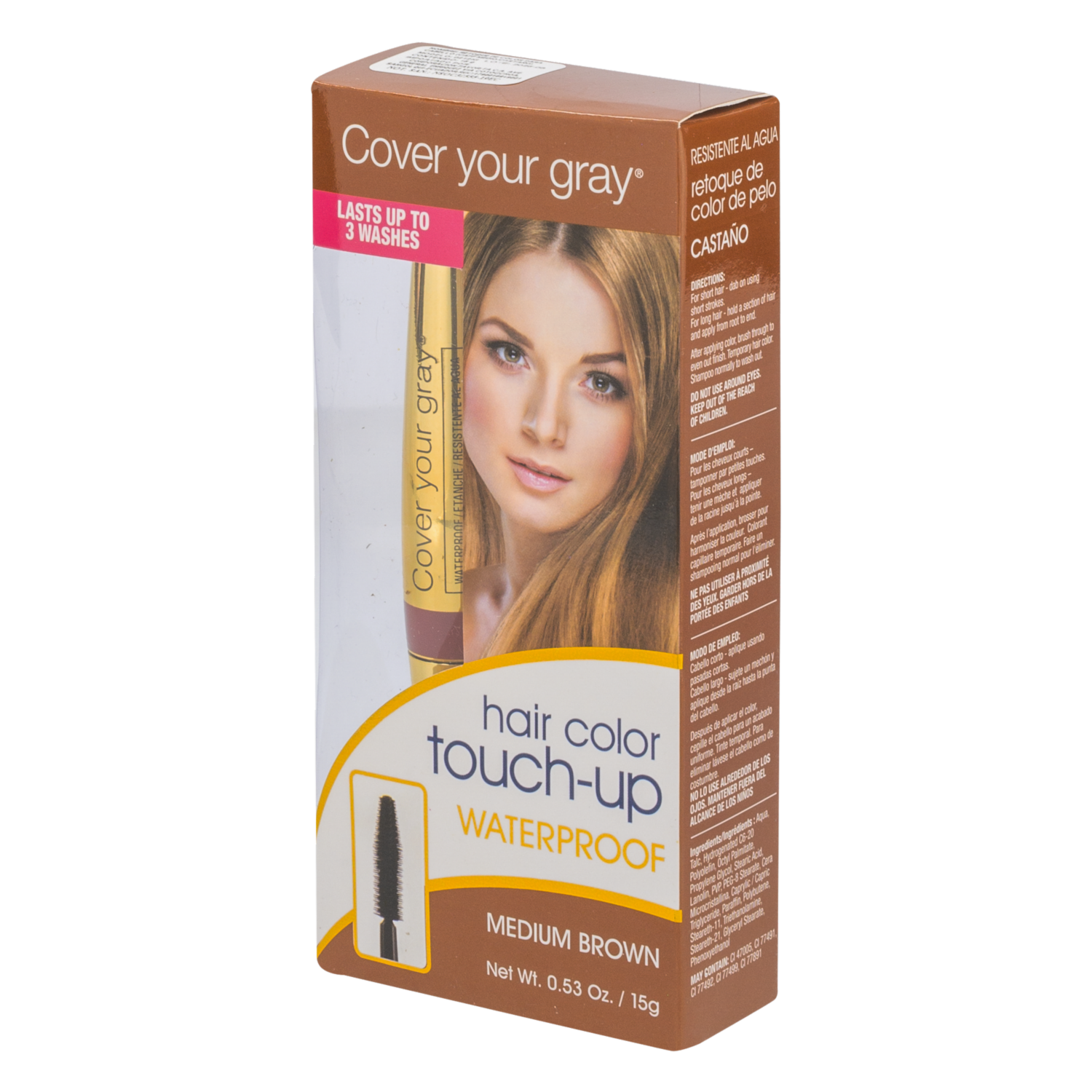 Retocador De Cabello A Prueba De Agua COVER YOUR GRAY 15 G - Imagen 3