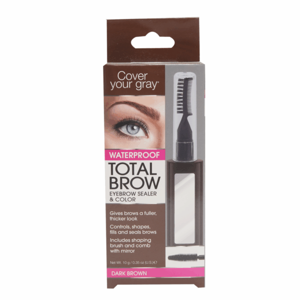 Sellante Para Cejas Con Peinilla Café Oscuro COVER YOUR GRAY 10 G - Imagen 2