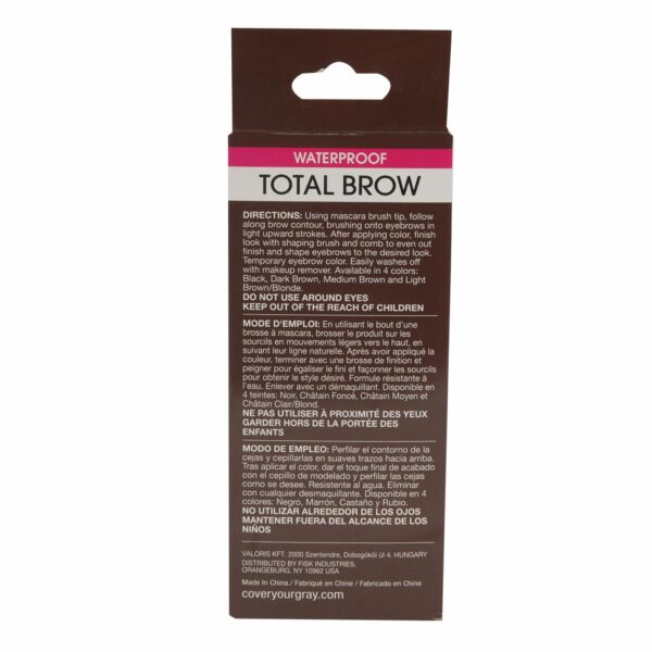 Sellante Para Cejas Con Peinilla Café Oscuro COVER YOUR GRAY 10 G - Imagen 5