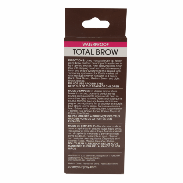Sellante Para Cejas Con Peinilla Café Oscuro COVER YOUR GRAY 10 G - Imagen 6