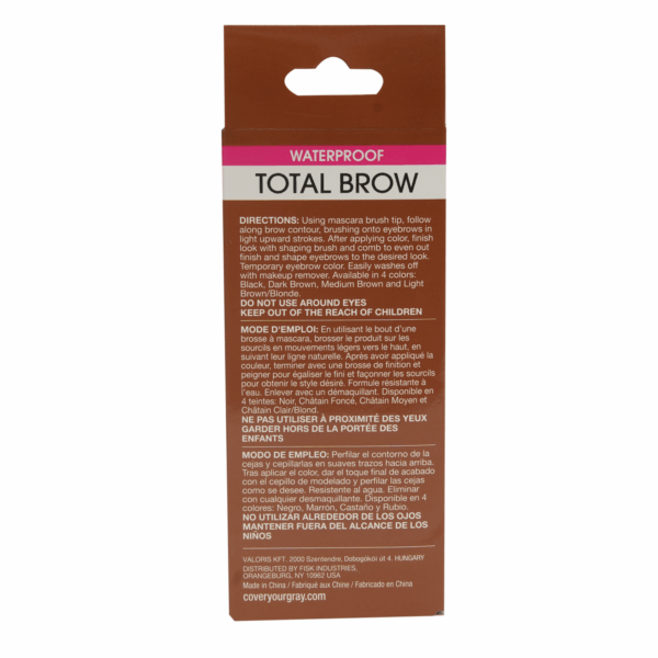 Sellante Para Cejas Con Peinilla Café Medio COVER YOUR GRAY 10 G - Imagen 6