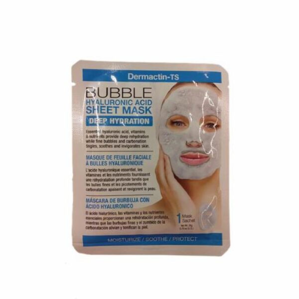 Mascarilla Facial De Burbujas Con Ácido Hialurónico DERMACTIN TS 20 G