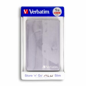 Disco Duro Portátil Slim USB 3.2 Gris VERBATIM 1 TB