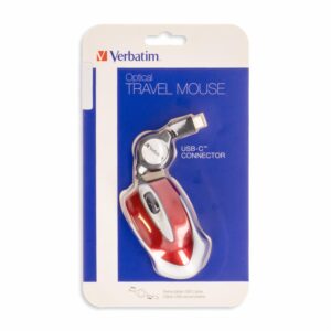 Mouse Óptico Conector USB-C Ideal Para Viajes VERBATIM Con Cable