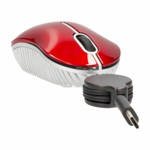Mini Mouse Óptico Viaje Commuter Rojo VERBATIM Con Cable