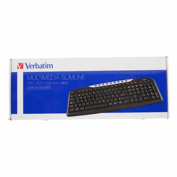 Teclado Multimedia Negro VERBATIM Con Cable - Imagen 2