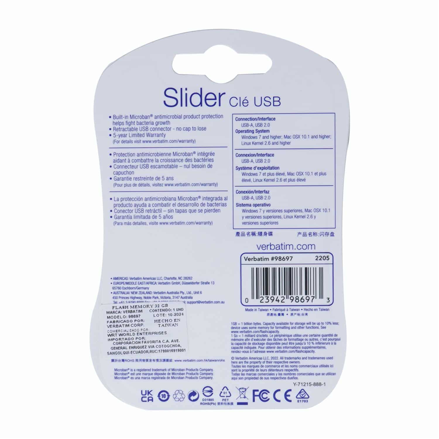 Usb Flash Drive Black VERBATIM 32 Gb - Imagen 2