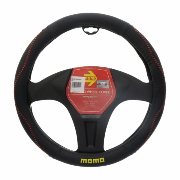 Cubre Volante De Auto MOMO Negro Rojo