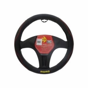 Cubre Volante De Auto MOMO Negro Rojo