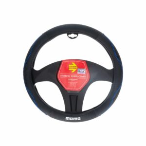 Cubre Volante De Auto MOMO Negro Azul