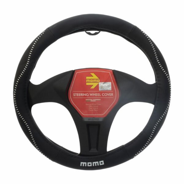 Cubre Volante De Auto MOMO Negro Blanco