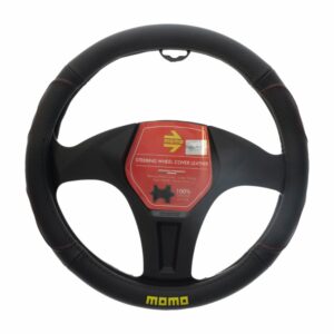 Cubre Volante De Auto MOMO Negro Rojo