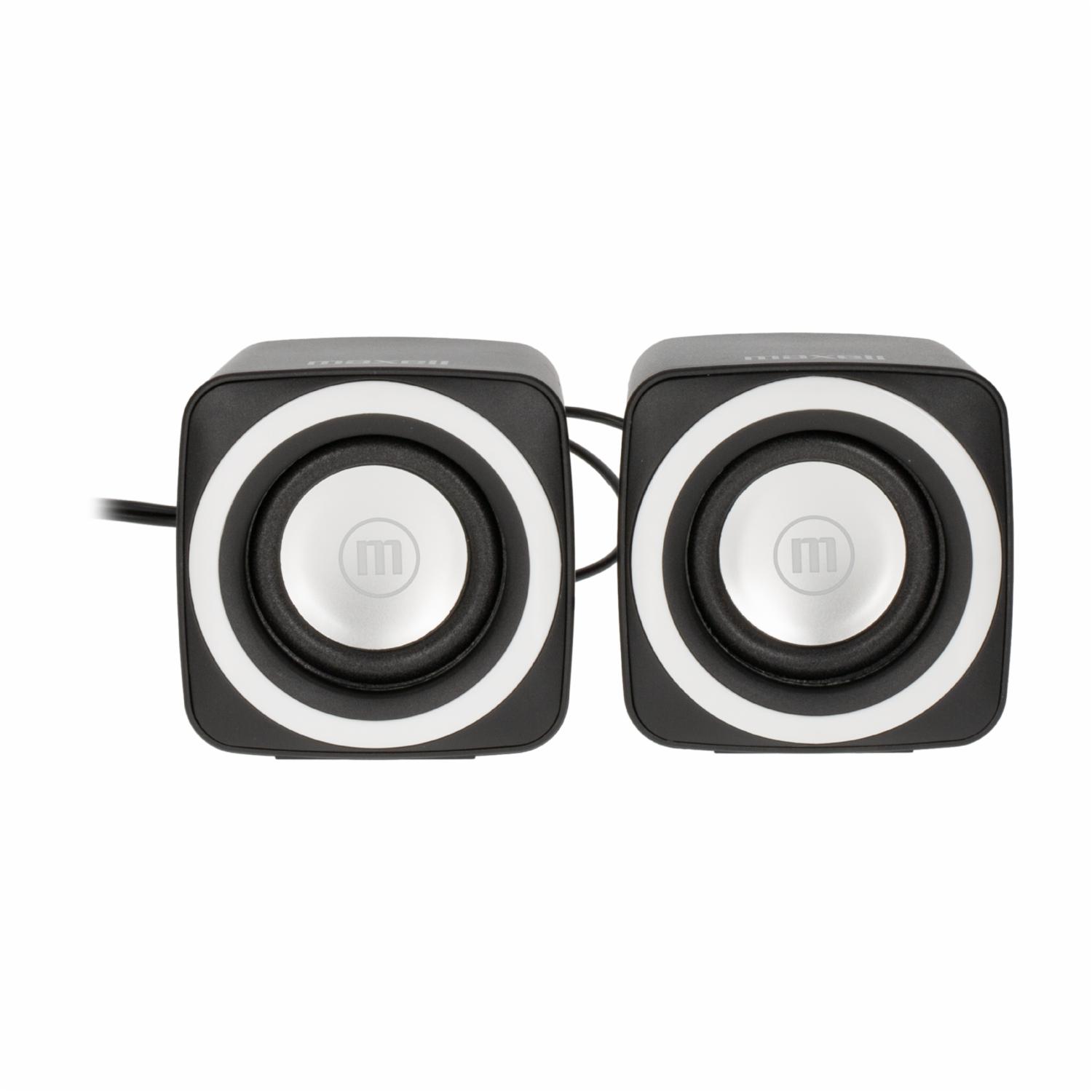 Micro Parlantes SS-120 USB MAXELL Negro Con Blanco - Imagen 2