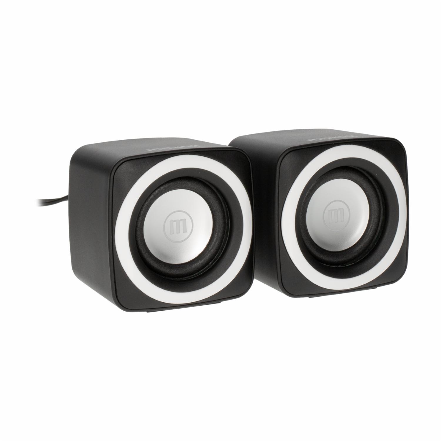 Micro Parlantes SS-120 USB MAXELL Negro Con Blanco - Imagen 3