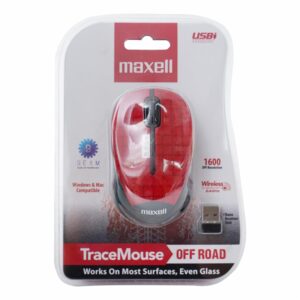 Mouse Rojo MOWL-250 MAXELL Inalámbrico