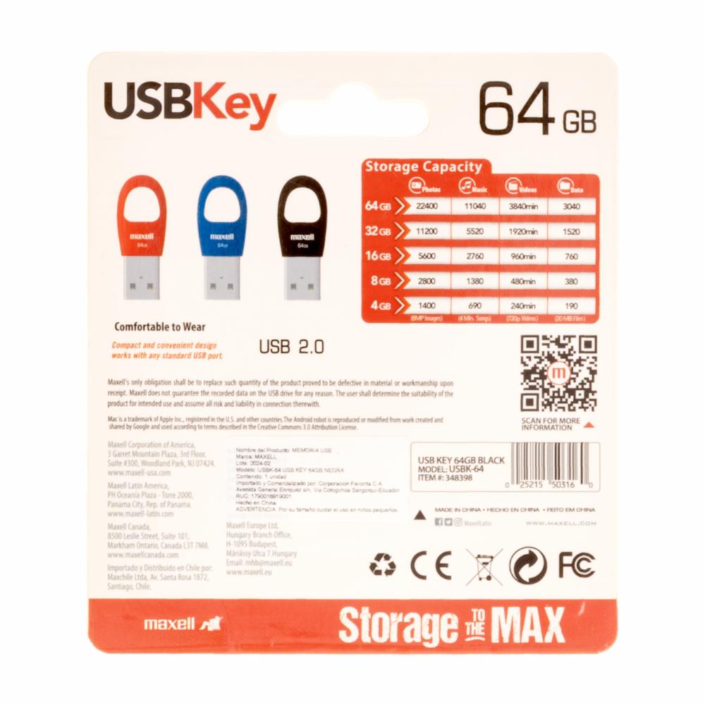Memoria Usb Black MAXELL 64 Gb - Imagen 2