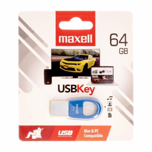 Memoria Usb Tipo 2.0 Porta Llaves MAXELL 64 Gb