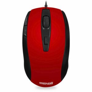 Mouse Cinco Botones MOWR-105 Rojo MAXELL Con Cable