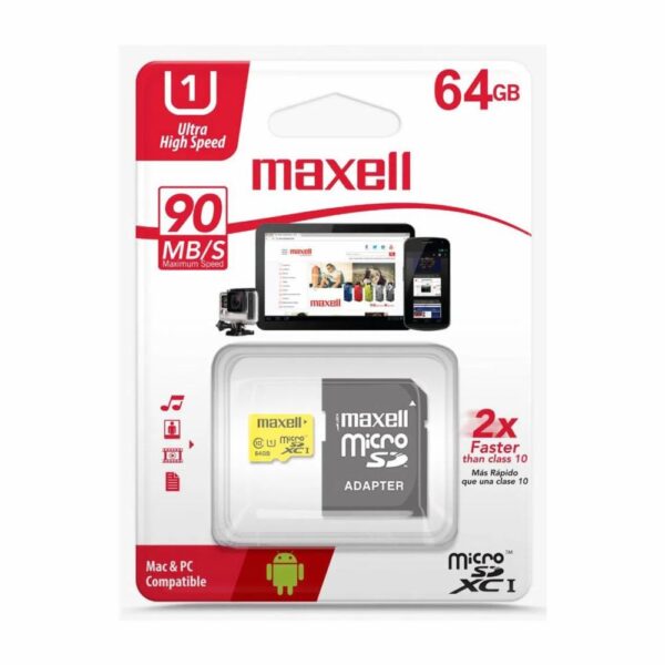 Tarjeta De Memoria 90mb/s MAXELL 64gb