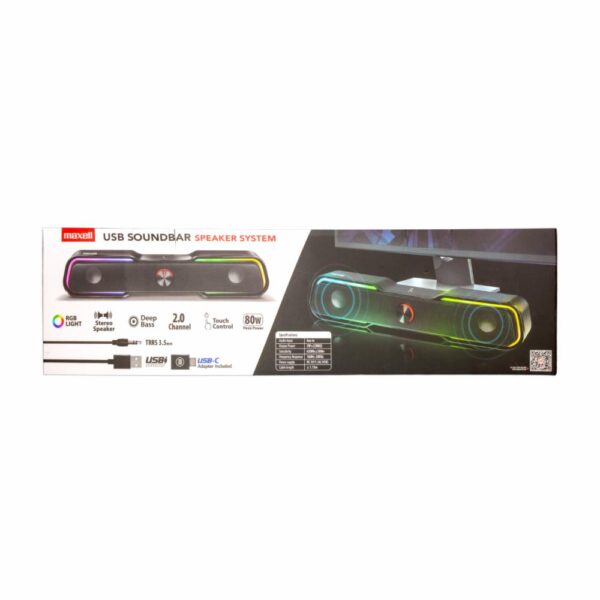 Barra De Sonido USB SS-L900 MAXELL Iluminación RGB - Imagen 3
