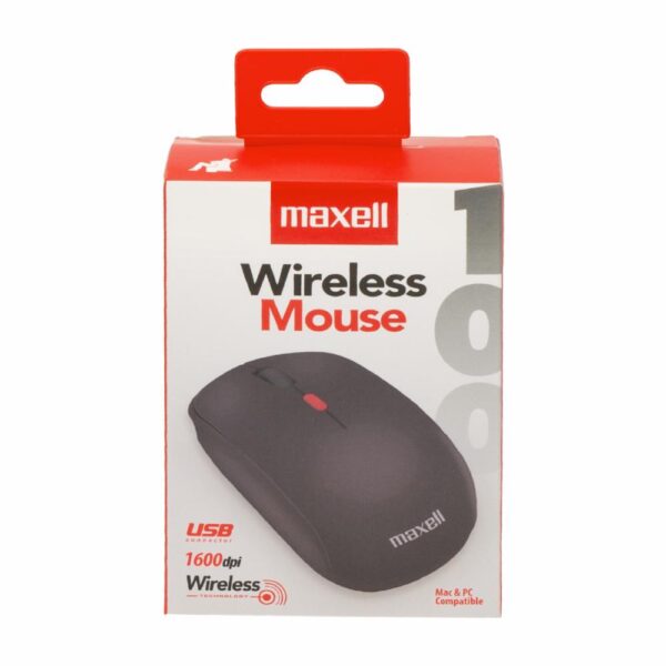 Mouse Wireless  Conexión USB 1600 DPI Negro MAXELL Inalámbrica - Imagen 4