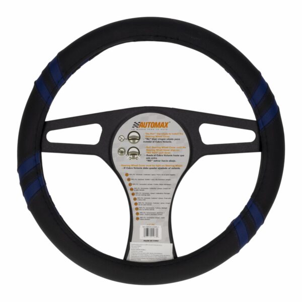 Cubre Volante Negro Azul 04 AUTOMAX Unidad - Imagen 2