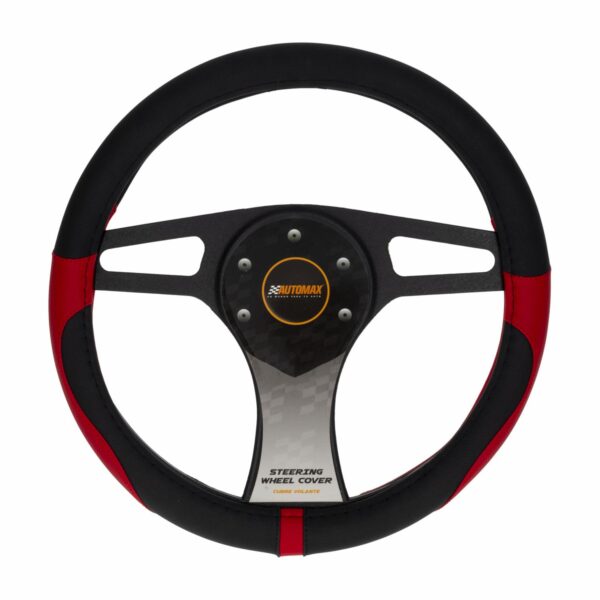 Cubre Volante Negro Rojo 08 AUTOMAX Unidad