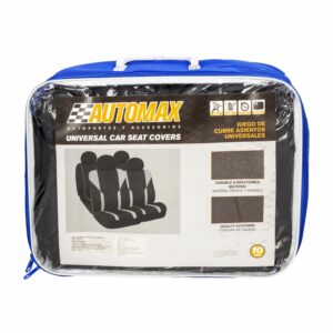 Cubre Asiento Negro  Gris 08 AUTOMAX 10 Piezas