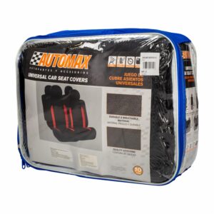 Cubre Asiento Negro Rojo 102 AUTOMAX 10 Piezas