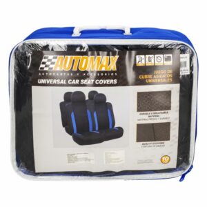 Cubre Asiento Negro Azul 102 AUTOMAX 10 Piezas