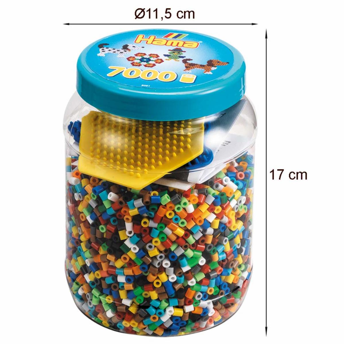 Set De Beads En Bote Perritos Y Figuras HAMA 7000 Piezas