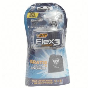 Afeitadora Flex 3 Hybrid Extra Suave BIC 1 X 5 Uds