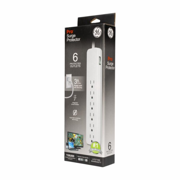 Protector Eléctrico De Sobrevoltaje 6 Salidas GE Unidad - Imagen 2