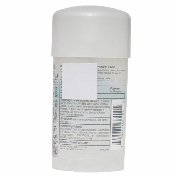 Desodorante Gel Clear Fragance Free ALMAY Barra - Imagen 2