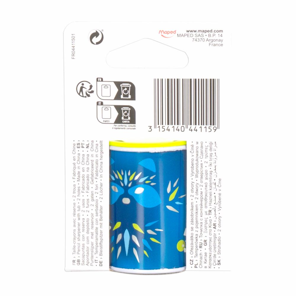 Sacapuntas Doble Orificio Con Deposito Lata/Metal Con Diseño Mini Cute MAPED Unidad - Imagen 2