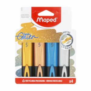 Resaltadores Classic Glitter Metal MAPED X 4 Uds