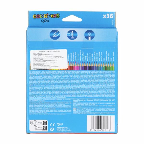 Lápices Color Peps MAPED 36 Colores - Imagen 2