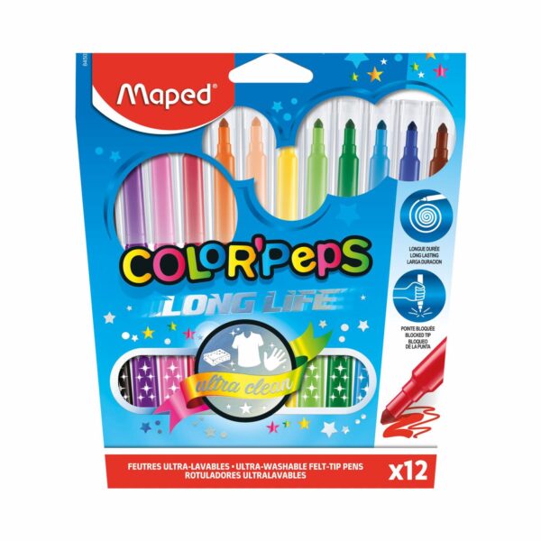 Marcadores Color Peps MAPED 12 Colores