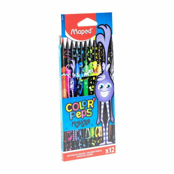 Lápices Black Monster MAPED 12 Colores - Imagen 3