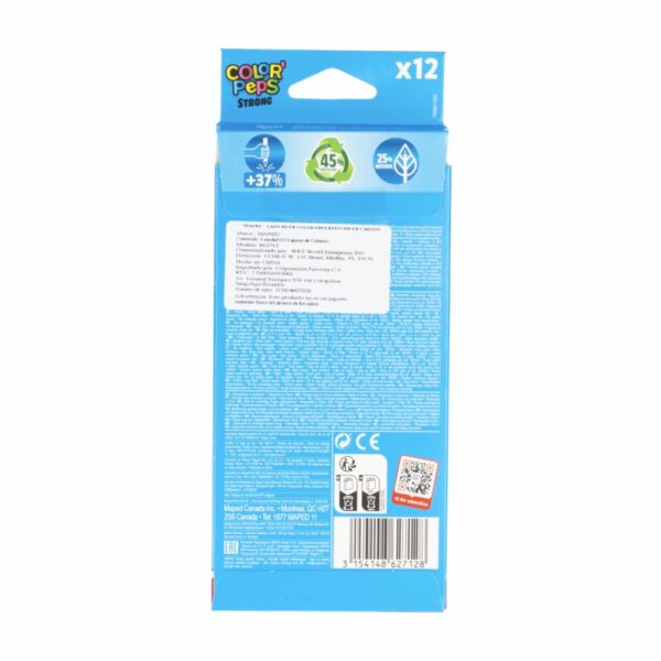Lapices De Colores Color Peps Strong MAPED X 12 Uds - Imagen 2