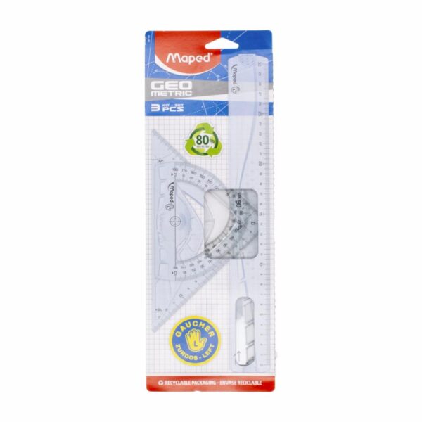 Juego Geométrico Para Zurdos MAPED X 3 Piezas