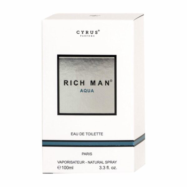 Fragancia Para Caballero Paris Bleu Rich Man Aqua Man Hombre PARIS BLEU EDT 100 Ml - Imagen 3