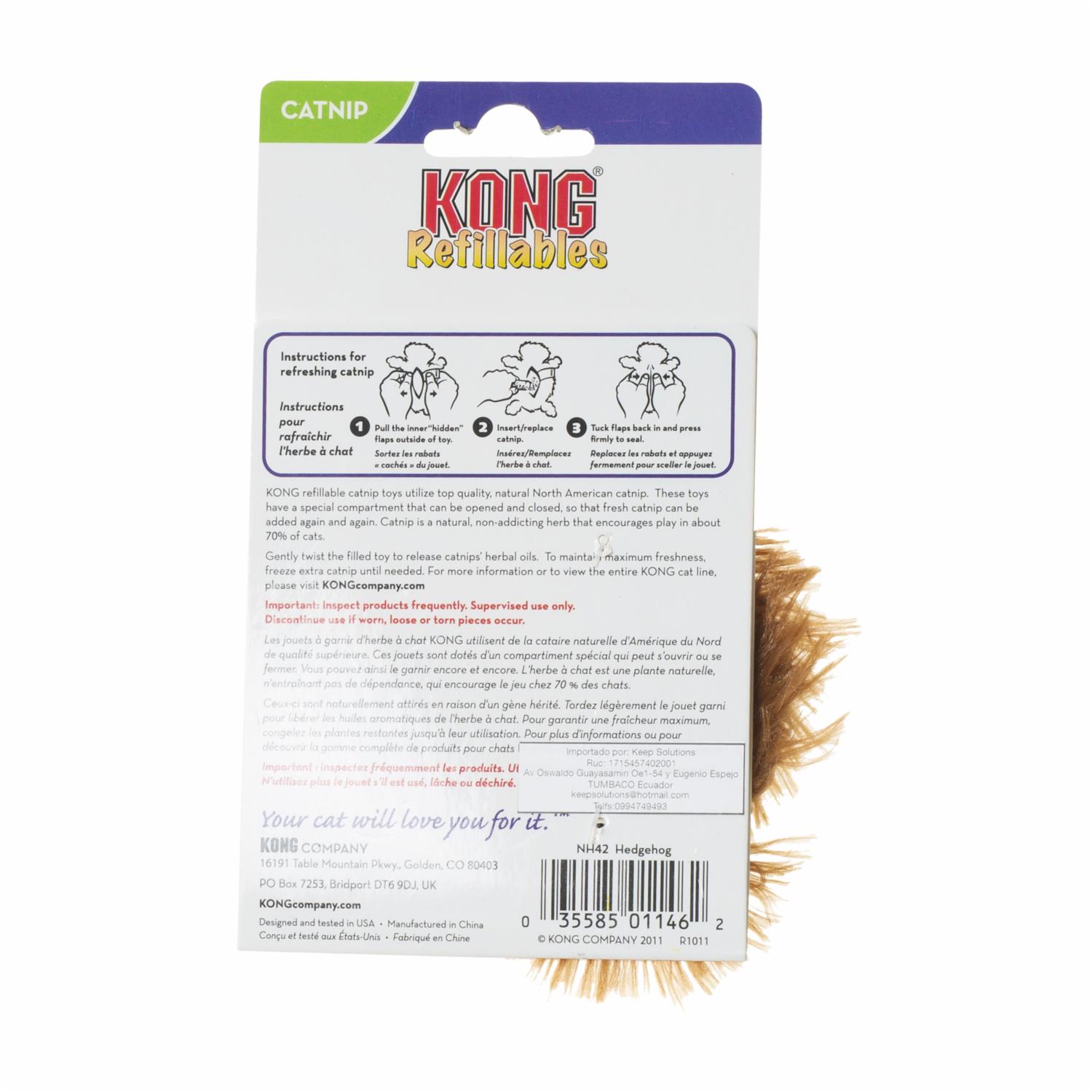 Erizo Rellenable Para Gato KONG 220 Ml - Imagen 2