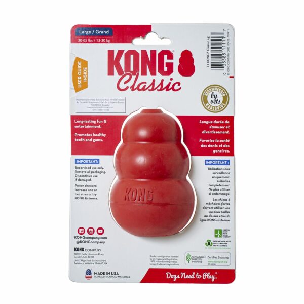 Juguete Para Perro Clásico Rojo MASTER KONG Grande - Imagen 2